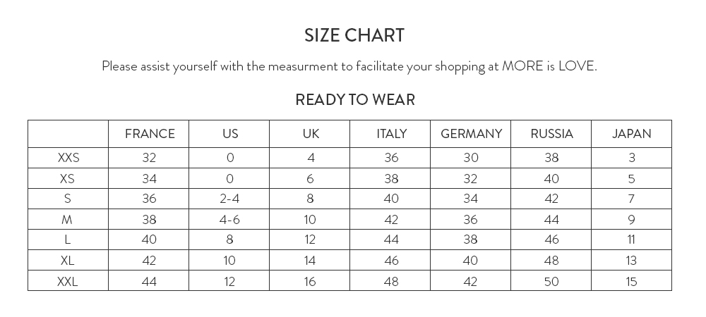 Le Chic Size Chart